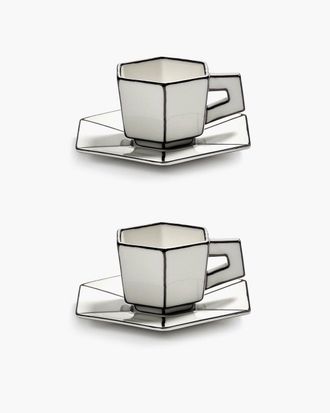 Serax Taza de espresso + Platillo Blanco/negro (set 2 Pz)