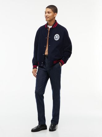 Tommy Hilfiger Mens Heathered Straight Chino - Navy Blue - 30W x 32L