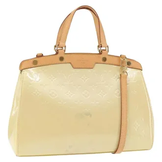 Louis Vuitton Brea Monogram Vernis Beige Patent_Leather Bag (Pre-Owned)