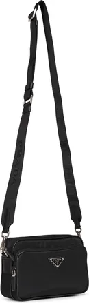 Prada Mens Crossbody Bag Black Recycled Polyamide Shoulder