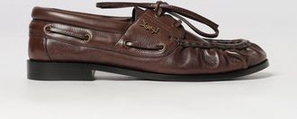 Saint Laurent Mocassini da barca Le Loafer Bateau in pelle con monogramma YSL