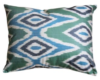 Les-Ottomans Silk Ikat Cushion