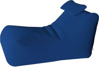 Dmora Dmora - Puf Hck, Sill&oacute;n Multiusos, Puf, Puf Reposapi&eacute;s, Made In Italy, 70x120 H65 Cm, Azul