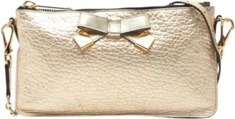 Burberry Pre-owned Crossbody Bag - Dames - Vintage Schoudertas - Geel - ONE Size - Leer - Vintage