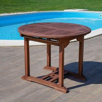 San Marco San Marco - Tavolo rotondo allungabile in teak fino a 130 cm
