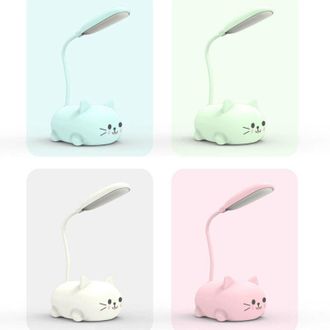 OEM Juego De 4 L&aacute;mparas De Lectura Recargables Por Usb Para Gatitos, L&aacute;mpara De Escritorio Plegable Para Mascotas Para Aprender A Leer Y Proteger La Vista