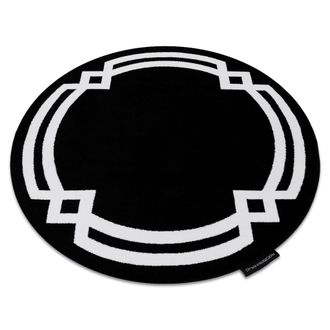 RugsX Rugsx - Alfombra Hampton Lux C&iacute;rculo Negro Black Circulo 140 Cm