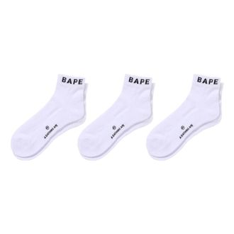 A Bathing Ape Ankle Socks (Set of 3) White 1L30-184-003-WHT