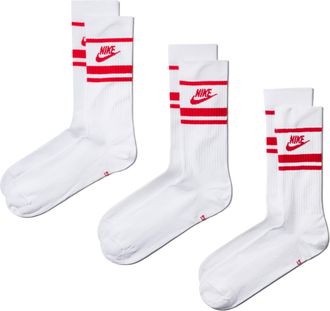 Nike Unisex Nike Sportswear Dri-FIT Everyday Essential Crew Socks (3 Pairs) in White | DX5089-102