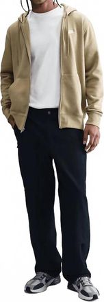 Nike Mens Full-Zip Fleece Hoodie In Parachute Beige