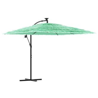 Berkfield Home Garden Parasol with Steel Pole Green 269x269x235 cm in Light Green | Size: 269 x 269 x 235 cm