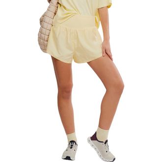 Free People FP Movement Carpe Diem Water Resistant Shorts in Sunlit Yellow at Nordstrom, Size X-Small