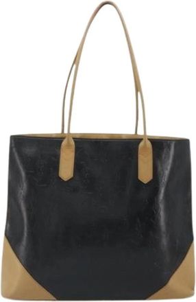 Saint Laurent Pre-owned Leather Shoulder Bag - Dames - Vintage Shopper - Zwart - ONE Size - Leer - Vintage