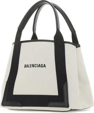 Balenciaga Womens Two-Tone Canvas Handbag 9260 T Cotton Borse A Mano Bag