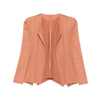 Issey Miyake Light Jackets, female, Brown, Size: 2XL Monthly Colors: March Cardigan