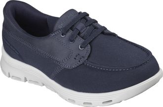 Skechers Womens Boat Shoe, Navy, 6.5