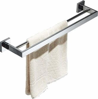 OEM Toallero De Pared - Barra Doble Para Toallas - Cromo Pulido - 60 Cm