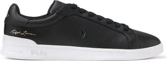 Polo Ralph Lauren Hrt Crt Sig - Heren - Sneakers - Zwart - 43 EU - Leer - Schoenen