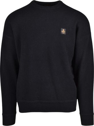 RefrigiWear Pullover Girocollo - Heren - Ronde hals truien - Zwart - XL - Wol - Truien & Vesten