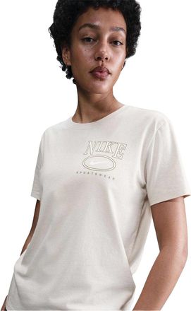 Nike Dames/Dames Sportswear Club Swoosh T-Shirt (Licht Beige)