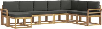 vidaXL Conjunto De Sof&aacute;s De Exterior 8 Uds. Blanco Y Antracita Vidaxl
