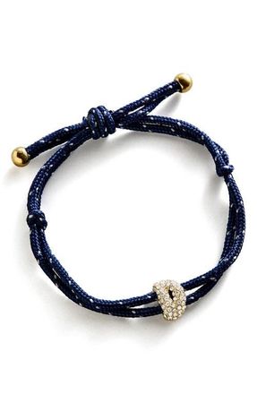 BaubleBar Initial Custom Paracord Bracelet in Blue D at Nordstrom