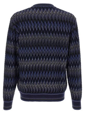 Missoni Zigzag-Knit Sweater - Navy