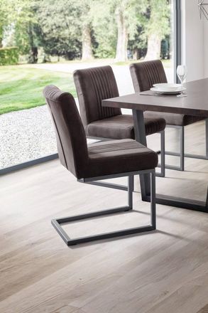 Julian Bowen Brooklyn Upholstered Dining Chair (Set of 2) in Grey