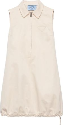 Prada Abito corto con coulisse - Toni neutri