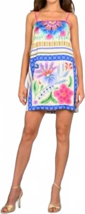 Lavender Brown Melany Mini Dress In Pink/blue Multi
