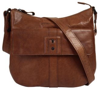 Spikes & Sparrow Umh&auml;ngetasche SPIKES & SPARROW, Damen, Gr. B/H/T: 27cm x 24cm x 9cm onesize, braun (cognac), Leder, leicht gl&auml;nzend, unifarben, Taschen Umh&auml;ngetasche,