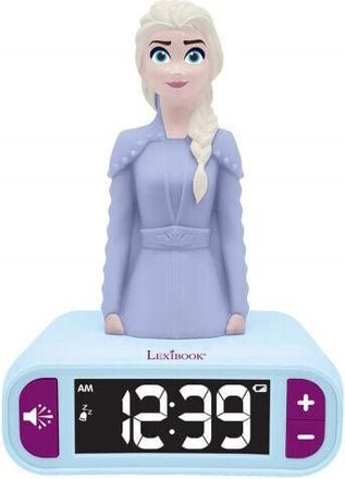 Les Tendances Les Tendances - Despertador Con Luz Nocturna 3d Lexibook Frozen Elsa Y Efectos De Sonido