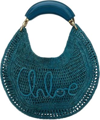 Chloé Borsa tote con ricamo - Blu