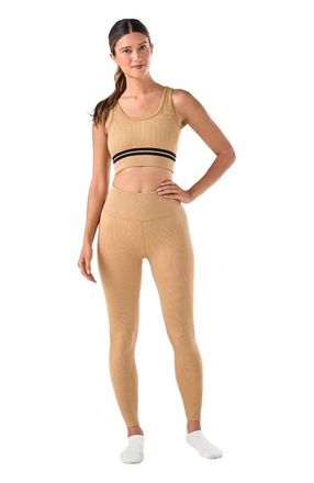 Tavi Seamless 7/8 Rib Legging in Cappucino at Nordstrom, Size Xx-Large