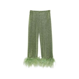 Os&eacute;ree Lurex Trousers - Green