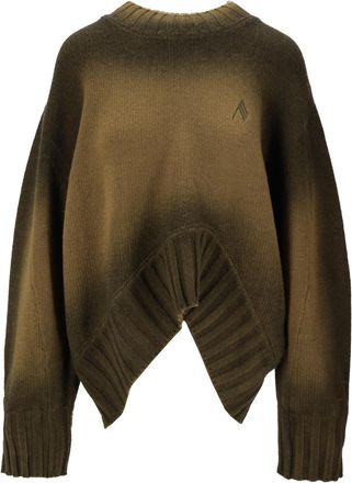 The Attico Green Crew Neck Sweatshirt
