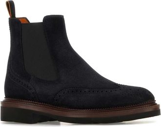 Santoni Mens Kalama Chelsea Boot Navy Suede