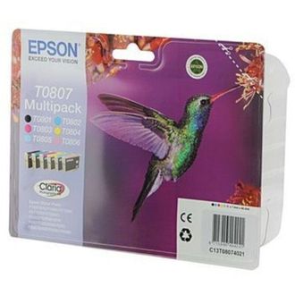 Epson Hummingbird Multipack T0807 6 Colores (etiqueta Rf)