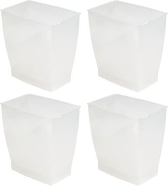iDesign Small Rectangular Bathroom Trash Cans - Set of 4 - Gray in Frost at Nordstrom