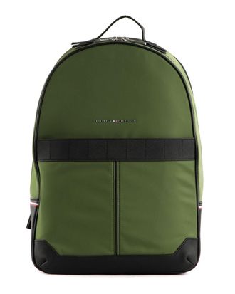 Tommy Hilfiger Men TH Elevated Nylon Backpack Hand Luggage, Green (Mentor Green), One Size