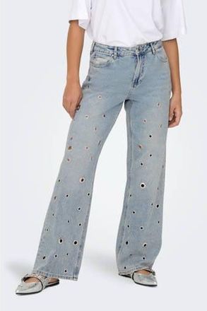 Only wide leg jeans light blue denim