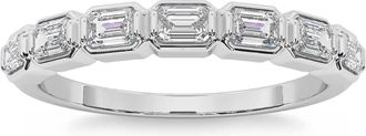Pompeii3 5/8Ct Baguette Cut Wedding Ring Anniversary Band 14k Gold Lab Grown