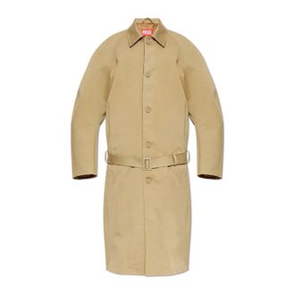 Diesel Single-Breasted Coats, male, Beige, Size: XL J-Roun Coat