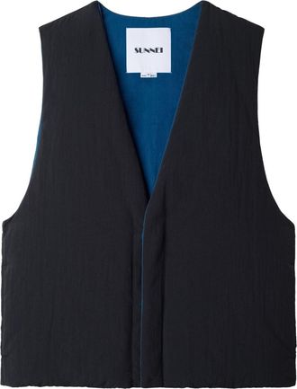 Sunnei reversible two-tone gilet - unisex - Recycled Polyester - S - Blue