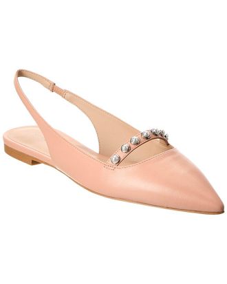Stuart Weitzman Pearl Leather Slingback Flat