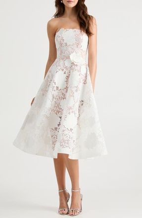 Helsi Cassandra Strapless Guipure Lace Dress in Off White at Nordstrom, Size X-Small