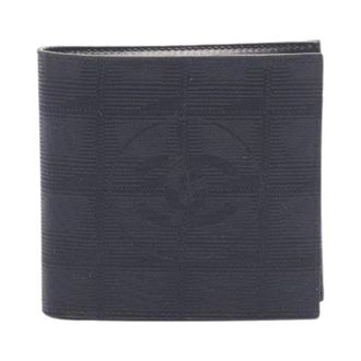 Chanel Pre-owned Wallets, female, Black, Size: ONE SIZE Pre-owned New Travel Line Leather Nylon Canvas Wallet