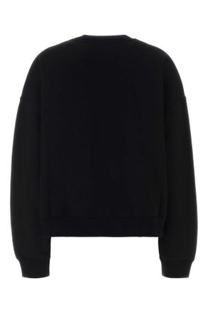 Gucci Womens Black Cotton Oversize Sweatshirt Blackmix Exterior: Felpe