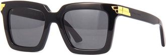 Bottega Veneta BV1005S001 Square Full Rim Sunglasses - Black
