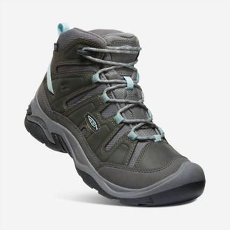 Keen Womens Circadia Waterproof Wide Boot In Steel Grey/cloud Blue